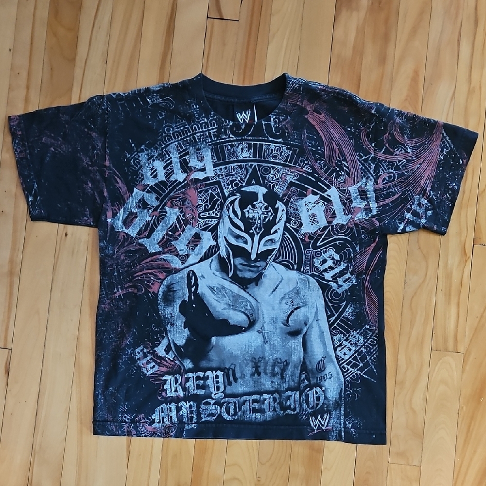 Vintage 2010 WWE Rey Mysterio Black T-Shirt.